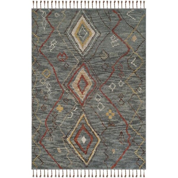 Safavieh 6 x 9 ft. Kenya Hand Knotted Rug Medium Rectangle - Grey & Multi Color KNY544A-6 - main